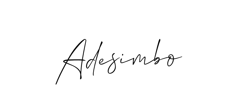 Use a signature maker to create a handwritten signature online. With this signature software, you can design (Allison_Script) your own signature for name Adesimbo. Adesimbo signature style 2 images and pictures png