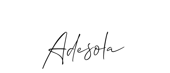 It looks lik you need a new signature style for name Adesola. Design unique handwritten (Allison_Script) signature with our free signature maker in just a few clicks. Adesola signature style 2 images and pictures png