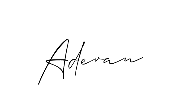 Adevan stylish signature style. Best Handwritten Sign (Allison_Script) for my name. Handwritten Signature Collection Ideas for my name Adevan. Adevan signature style 2 images and pictures png