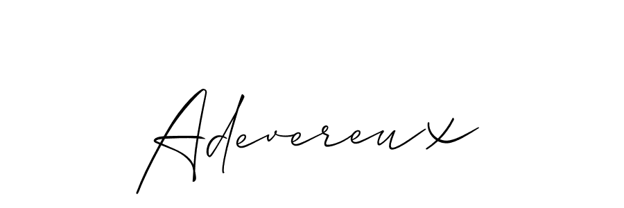 You should practise on your own different ways (Allison_Script) to write your name (Adevereux) in signature. don't let someone else do it for you. Adevereux signature style 2 images and pictures png