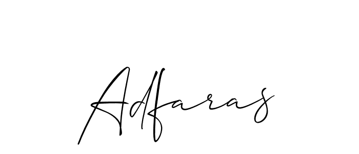 Create a beautiful signature design for name Adfaras. With this signature (Allison_Script) fonts, you can make a handwritten signature for free. Adfaras signature style 2 images and pictures png