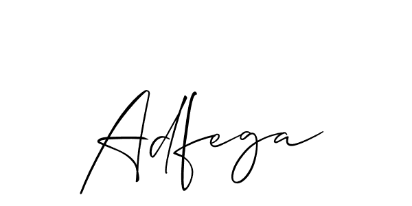 Make a beautiful signature design for name Adfega. With this signature (Allison_Script) style, you can create a handwritten signature for free. Adfega signature style 2 images and pictures png