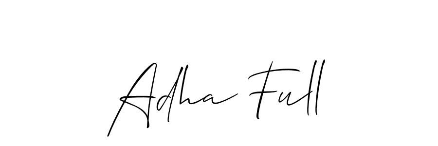 if you are searching for the best signature style for your name Adha Full. so please give up your signature search. here we have designed multiple signature styles  using Allison_Script. Adha Full signature style 2 images and pictures png