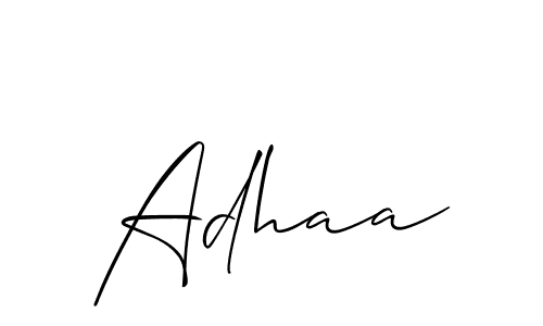 Also You can easily find your signature by using the search form. We will create Adhaa name handwritten signature images for you free of cost using Allison_Script sign style. Adhaa signature style 2 images and pictures png