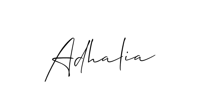 The best way (Allison_Script) to make a short signature is to pick only two or three words in your name. The name Adhalia include a total of six letters. For converting this name. Adhalia signature style 2 images and pictures png