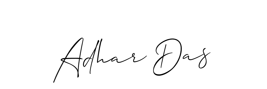 You should practise on your own different ways (Allison_Script) to write your name (Adhar Das) in signature. don't let someone else do it for you. Adhar Das signature style 2 images and pictures png