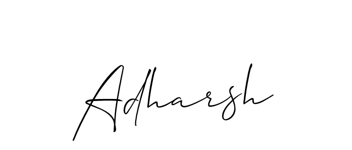 Design your own signature with our free online signature maker. With this signature software, you can create a handwritten (Allison_Script) signature for name Adharsh. Adharsh signature style 2 images and pictures png