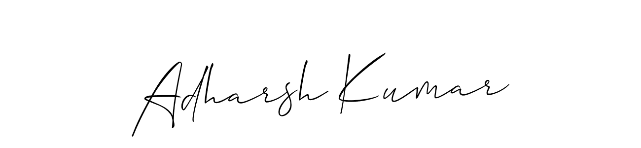 Use a signature maker to create a handwritten signature online. With this signature software, you can design (Allison_Script) your own signature for name Adharsh Kumar. Adharsh Kumar signature style 2 images and pictures png