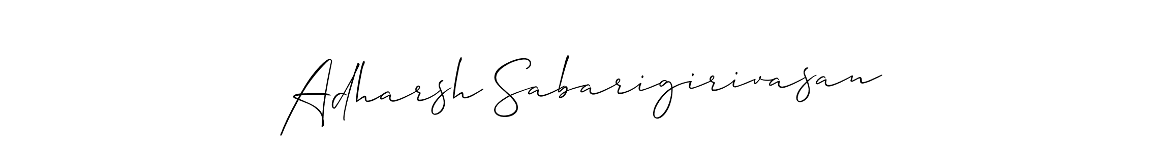 The best way (Allison_Script) to make a short signature is to pick only two or three words in your name. The name Adharsh Sabarigirivasan include a total of six letters. For converting this name. Adharsh Sabarigirivasan signature style 2 images and pictures png