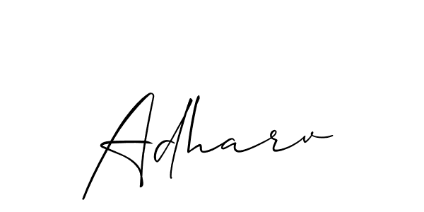 Also we have Adharv name is the best signature style. Create professional handwritten signature collection using Allison_Script autograph style. Adharv signature style 2 images and pictures png