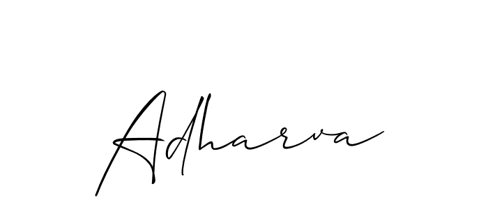 Create a beautiful signature design for name Adharva. With this signature (Allison_Script) fonts, you can make a handwritten signature for free. Adharva signature style 2 images and pictures png
