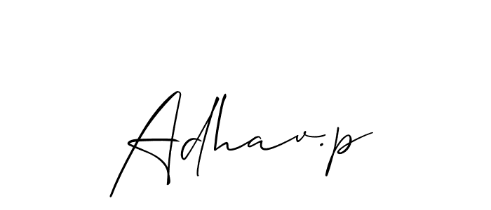 Best and Professional Signature Style for Adhav.p. Allison_Script Best Signature Style Collection. Adhav.p signature style 2 images and pictures png