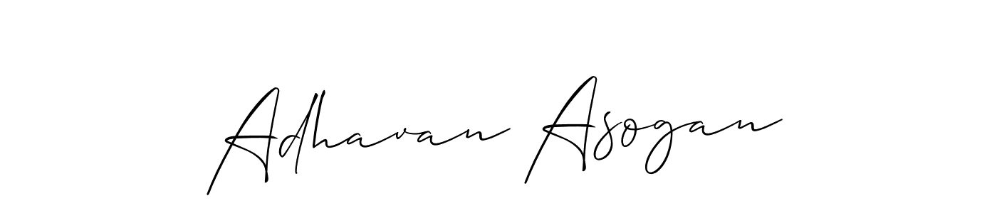 This is the best signature style for the Adhavan Asogan name. Also you like these signature font (Allison_Script). Mix name signature. Adhavan Asogan signature style 2 images and pictures png