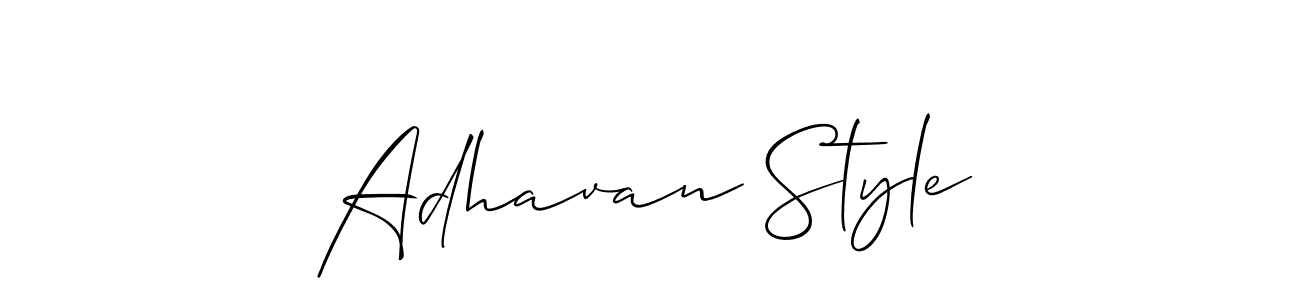 Allison_Script is a professional signature style that is perfect for those who want to add a touch of class to their signature. It is also a great choice for those who want to make their signature more unique. Get Adhavan Style name to fancy signature for free. Adhavan Style signature style 2 images and pictures png