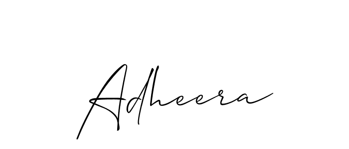 How to make Adheera name signature. Use Allison_Script style for creating short signs online. This is the latest handwritten sign. Adheera signature style 2 images and pictures png