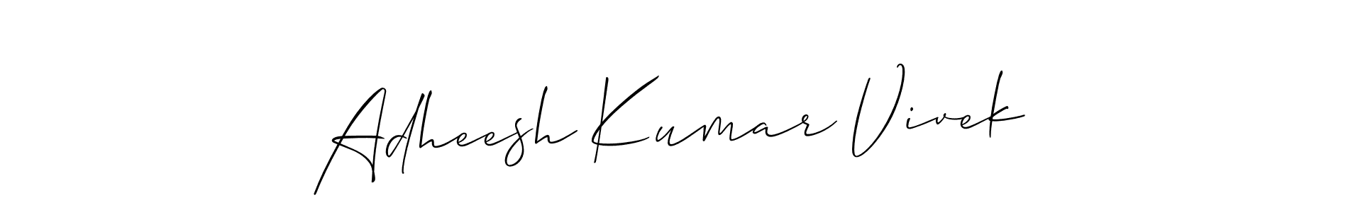Similarly Allison_Script is the best handwritten signature design. Signature creator online .You can use it as an online autograph creator for name Adheesh Kumar Vivek. Adheesh Kumar Vivek signature style 2 images and pictures png