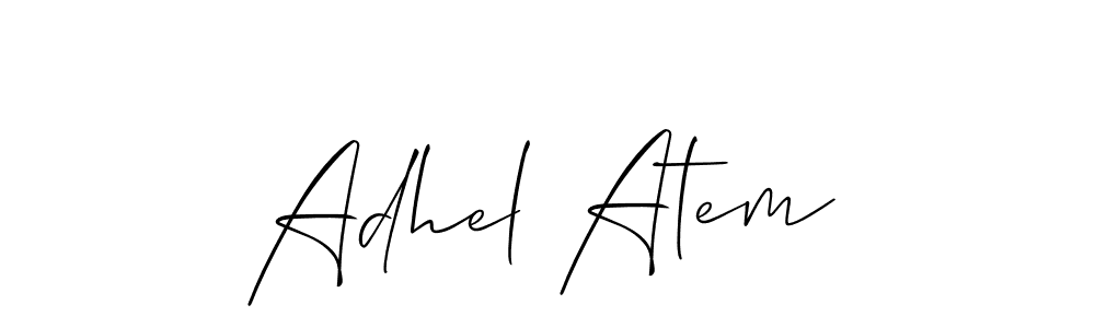 Make a short Adhel Atem signature style. Manage your documents anywhere anytime using Allison_Script. Create and add eSignatures, submit forms, share and send files easily. Adhel Atem signature style 2 images and pictures png