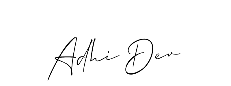 Adhi Dev stylish signature style. Best Handwritten Sign (Allison_Script) for my name. Handwritten Signature Collection Ideas for my name Adhi Dev. Adhi Dev signature style 2 images and pictures png