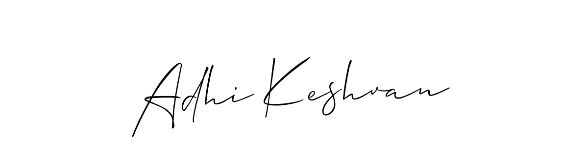 How to make Adhi Keshvan name signature. Use Allison_Script style for creating short signs online. This is the latest handwritten sign. Adhi Keshvan signature style 2 images and pictures png