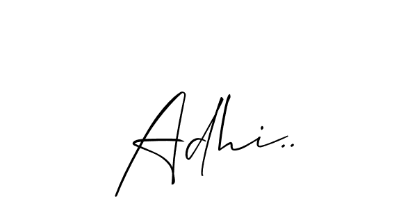 Allison_Script is a professional signature style that is perfect for those who want to add a touch of class to their signature. It is also a great choice for those who want to make their signature more unique. Get Adhi.. name to fancy signature for free. Adhi.. signature style 2 images and pictures png