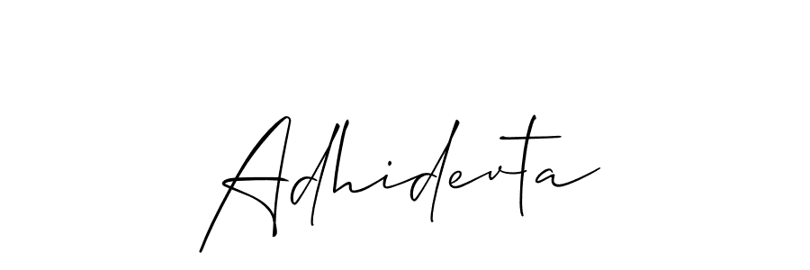 Also You can easily find your signature by using the search form. We will create Adhidevta name handwritten signature images for you free of cost using Allison_Script sign style. Adhidevta signature style 2 images and pictures png