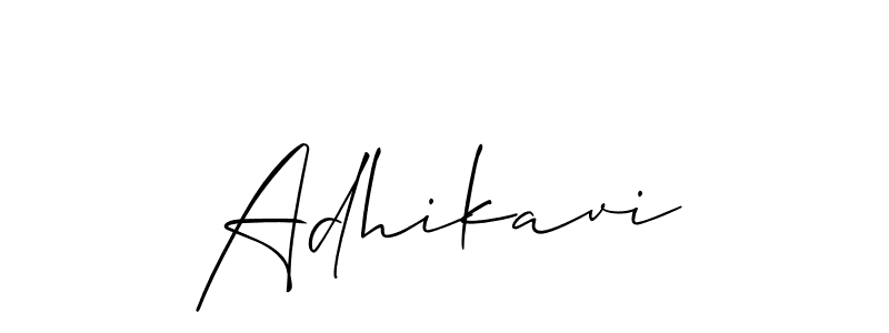 Create a beautiful signature design for name Adhikavi. With this signature (Allison_Script) fonts, you can make a handwritten signature for free. Adhikavi signature style 2 images and pictures png