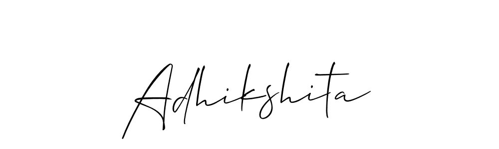 Make a short Adhikshita signature style. Manage your documents anywhere anytime using Allison_Script. Create and add eSignatures, submit forms, share and send files easily. Adhikshita signature style 2 images and pictures png