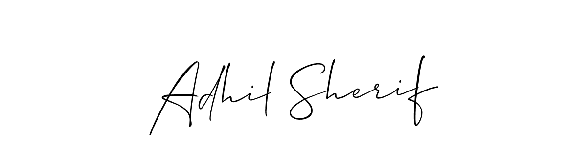 Create a beautiful signature design for name Adhil Sherif. With this signature (Allison_Script) fonts, you can make a handwritten signature for free. Adhil Sherif signature style 2 images and pictures png