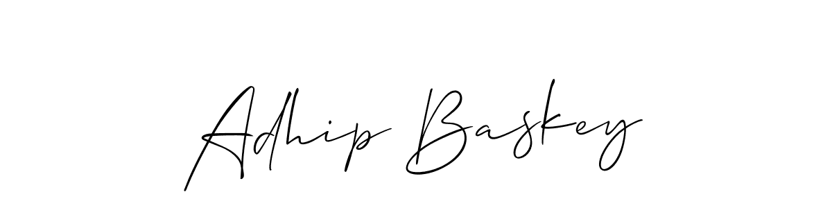 Make a beautiful signature design for name Adhip Baskey. With this signature (Allison_Script) style, you can create a handwritten signature for free. Adhip Baskey signature style 2 images and pictures png