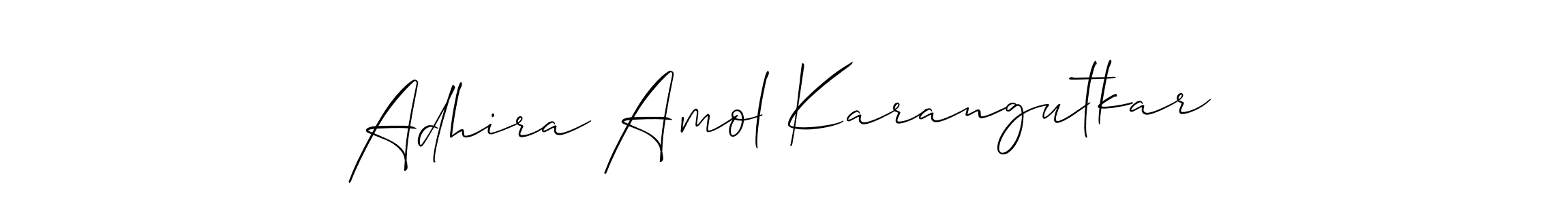 Make a beautiful signature design for name Adhira Amol Karangutkar. With this signature (Allison_Script) style, you can create a handwritten signature for free. Adhira Amol Karangutkar signature style 2 images and pictures png