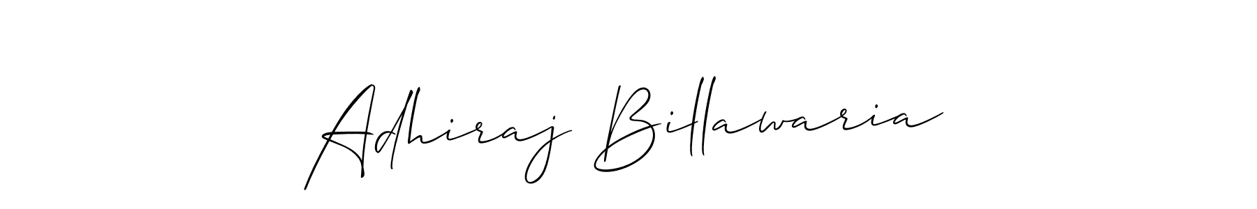 Make a beautiful signature design for name Adhiraj Billawaria. With this signature (Allison_Script) style, you can create a handwritten signature for free. Adhiraj Billawaria signature style 2 images and pictures png