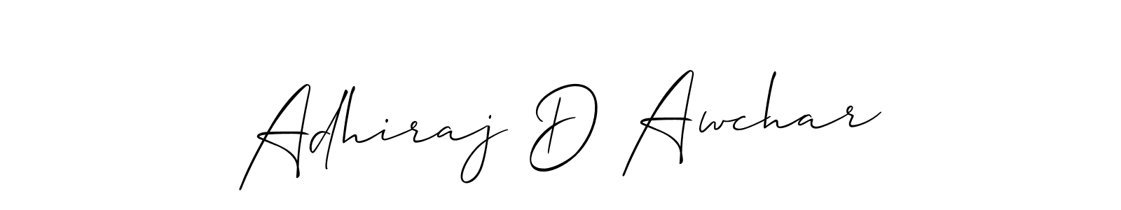 It looks lik you need a new signature style for name Adhiraj D Awchar. Design unique handwritten (Allison_Script) signature with our free signature maker in just a few clicks. Adhiraj D Awchar signature style 2 images and pictures png