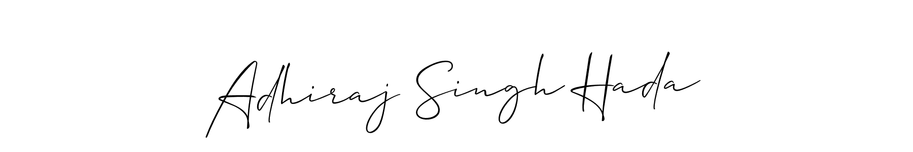 How to make Adhiraj Singh Hada name signature. Use Allison_Script style for creating short signs online. This is the latest handwritten sign. Adhiraj Singh Hada signature style 2 images and pictures png