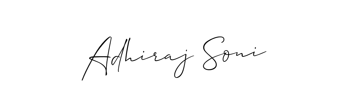 Also we have Adhiraj Soni name is the best signature style. Create professional handwritten signature collection using Allison_Script autograph style. Adhiraj Soni signature style 2 images and pictures png