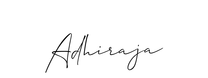 Design your own signature with our free online signature maker. With this signature software, you can create a handwritten (Allison_Script) signature for name Adhiraja. Adhiraja signature style 2 images and pictures png