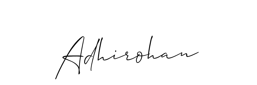 How to make Adhirohan signature? Allison_Script is a professional autograph style. Create handwritten signature for Adhirohan name. Adhirohan signature style 2 images and pictures png