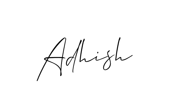 Also we have Adhish name is the best signature style. Create professional handwritten signature collection using Allison_Script autograph style. Adhish signature style 2 images and pictures png