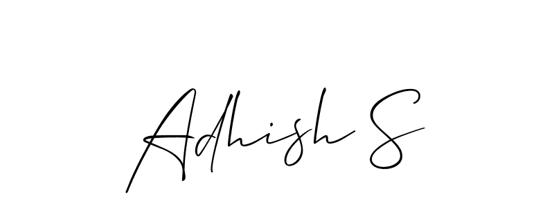How to make Adhish S signature? Allison_Script is a professional autograph style. Create handwritten signature for Adhish S name. Adhish S signature style 2 images and pictures png