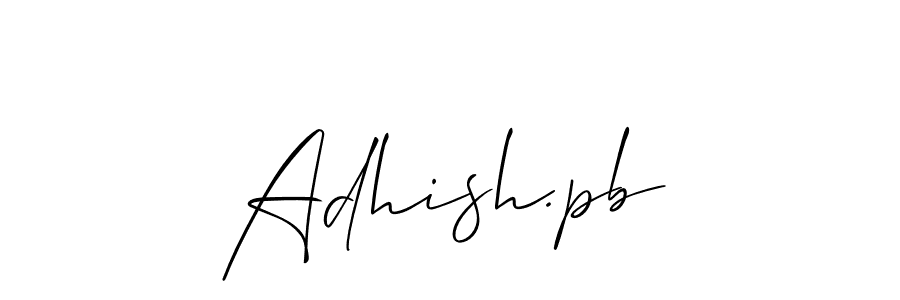 Use a signature maker to create a handwritten signature online. With this signature software, you can design (Allison_Script) your own signature for name Adhish.pb. Adhish.pb signature style 2 images and pictures png