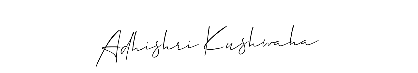 Create a beautiful signature design for name Adhishri Kushwaha. With this signature (Allison_Script) fonts, you can make a handwritten signature for free. Adhishri Kushwaha signature style 2 images and pictures png