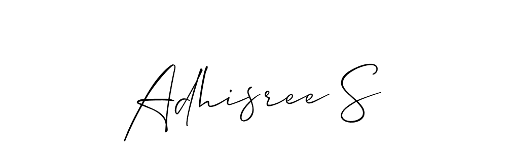 This is the best signature style for the Adhisree S name. Also you like these signature font (Allison_Script). Mix name signature. Adhisree S signature style 2 images and pictures png