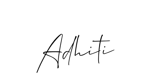 Also we have Adhiti name is the best signature style. Create professional handwritten signature collection using Allison_Script autograph style. Adhiti signature style 2 images and pictures png