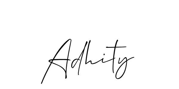 How to make Adhity signature? Allison_Script is a professional autograph style. Create handwritten signature for Adhity name. Adhity signature style 2 images and pictures png