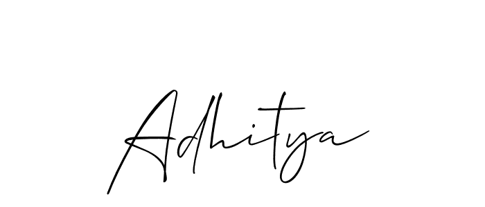 Allison_Script is a professional signature style that is perfect for those who want to add a touch of class to their signature. It is also a great choice for those who want to make their signature more unique. Get Adhitya name to fancy signature for free. Adhitya signature style 2 images and pictures png