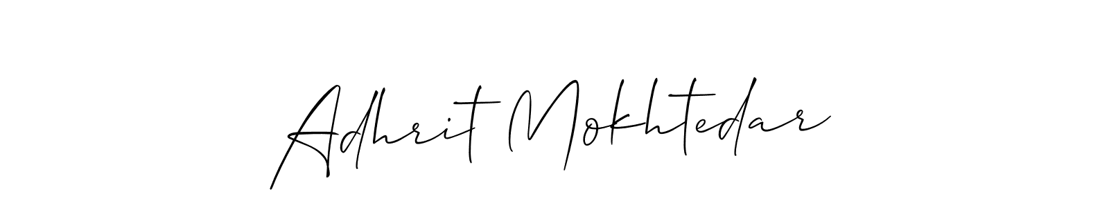 Make a short Adhrit Mokhtedar signature style. Manage your documents anywhere anytime using Allison_Script. Create and add eSignatures, submit forms, share and send files easily. Adhrit Mokhtedar signature style 2 images and pictures png