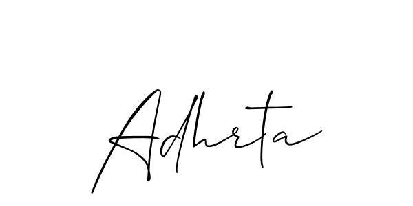 It looks lik you need a new signature style for name Adhrta. Design unique handwritten (Allison_Script) signature with our free signature maker in just a few clicks. Adhrta signature style 2 images and pictures png