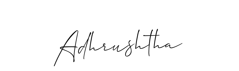 How to make Adhrushtha name signature. Use Allison_Script style for creating short signs online. This is the latest handwritten sign. Adhrushtha signature style 2 images and pictures png