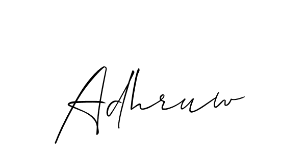 You can use this online signature creator to create a handwritten signature for the name Adhruw. This is the best online autograph maker. Adhruw signature style 2 images and pictures png