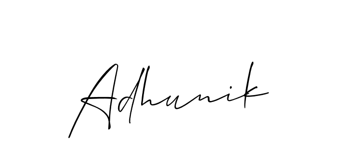 Here are the top 10 professional signature styles for the name Adhunik. These are the best autograph styles you can use for your name. Adhunik signature style 2 images and pictures png