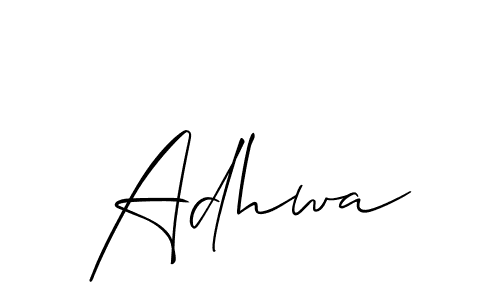 How to make Adhwa name signature. Use Allison_Script style for creating short signs online. This is the latest handwritten sign. Adhwa signature style 2 images and pictures png